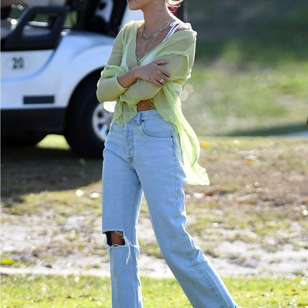 Nana Jacqueline Green Sheer Cardigan